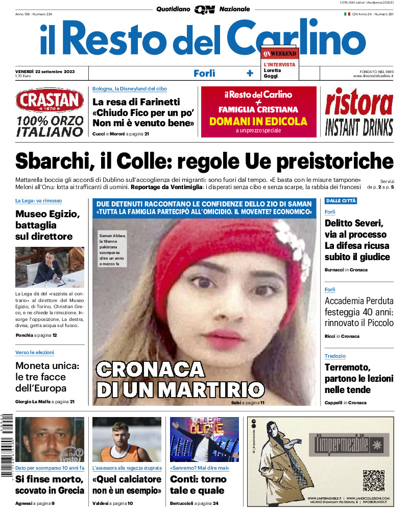 Forlì - venerdì 22 Settembre 2023