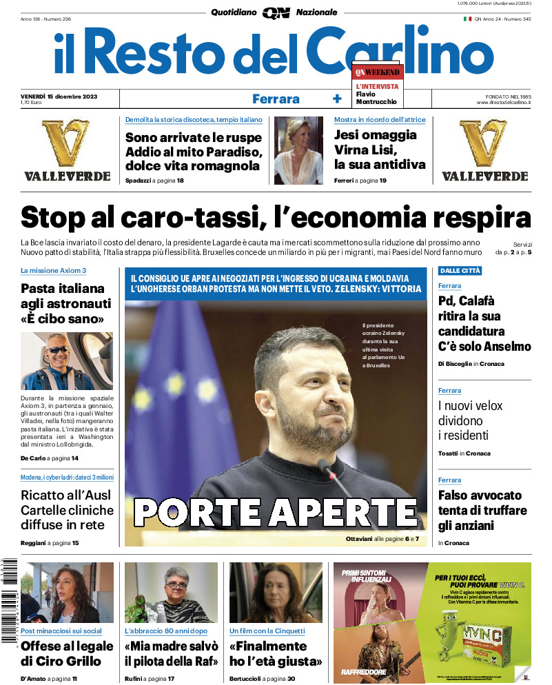 Ferrara - venerdì 15 Dicembre 2023