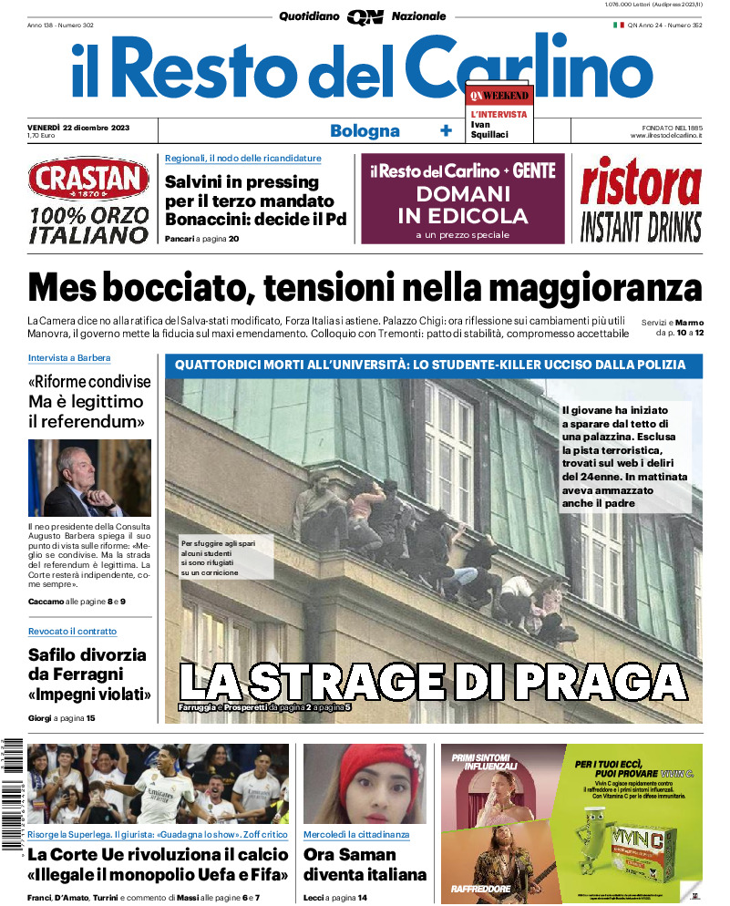 Bologna - venerdì 22 Dicembre 2023