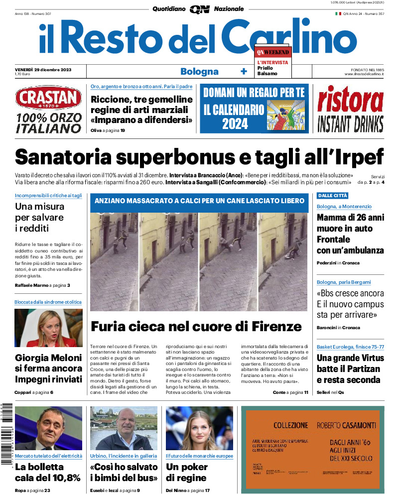 Bologna - venerdì 29 Dicembre 2023