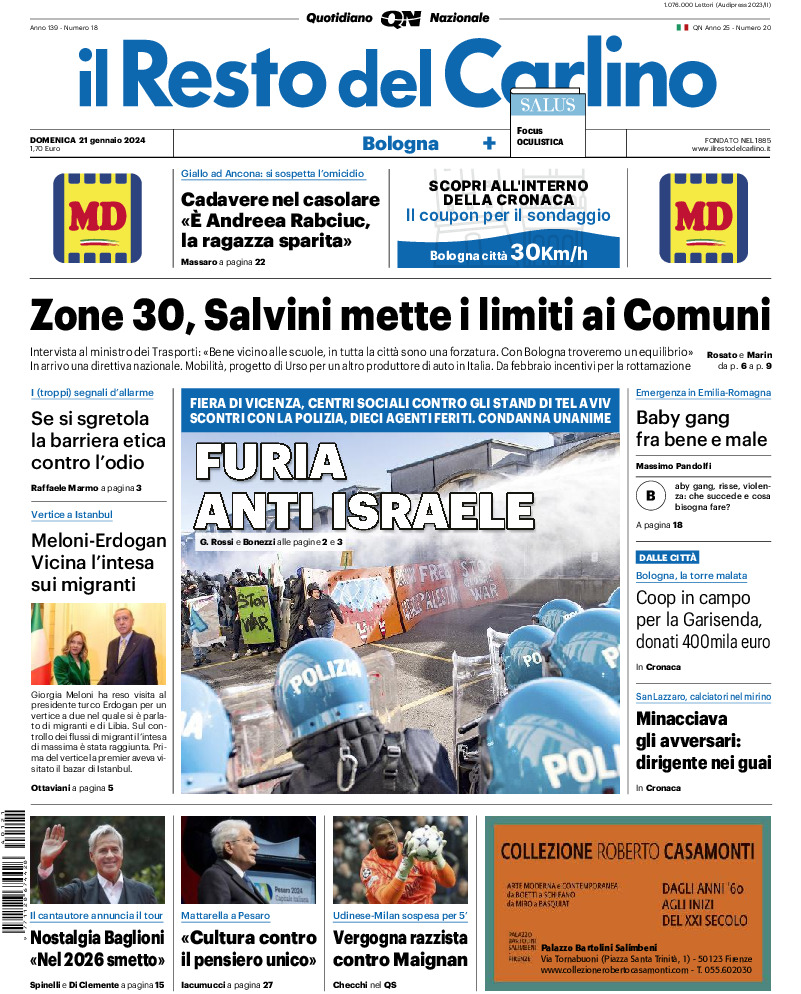 Bologna - domenica 21 Gennaio 2024