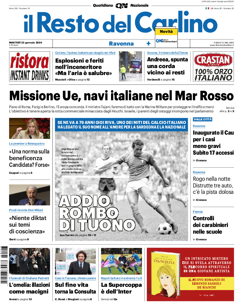 Ravenna - martedì 23 Gennaio 2024