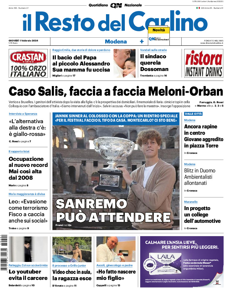 Modena - giovedì 01 Febbraio 2024