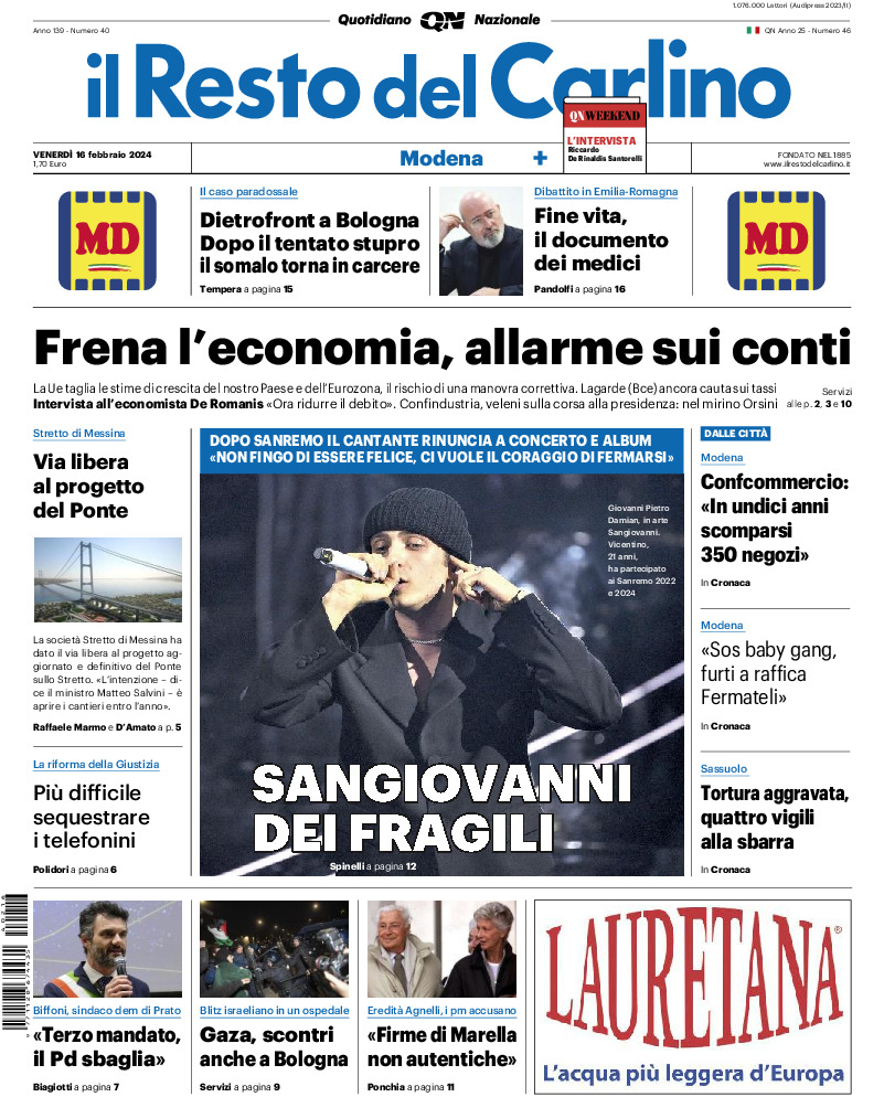 Modena - venerdì 16 Febbraio 2024