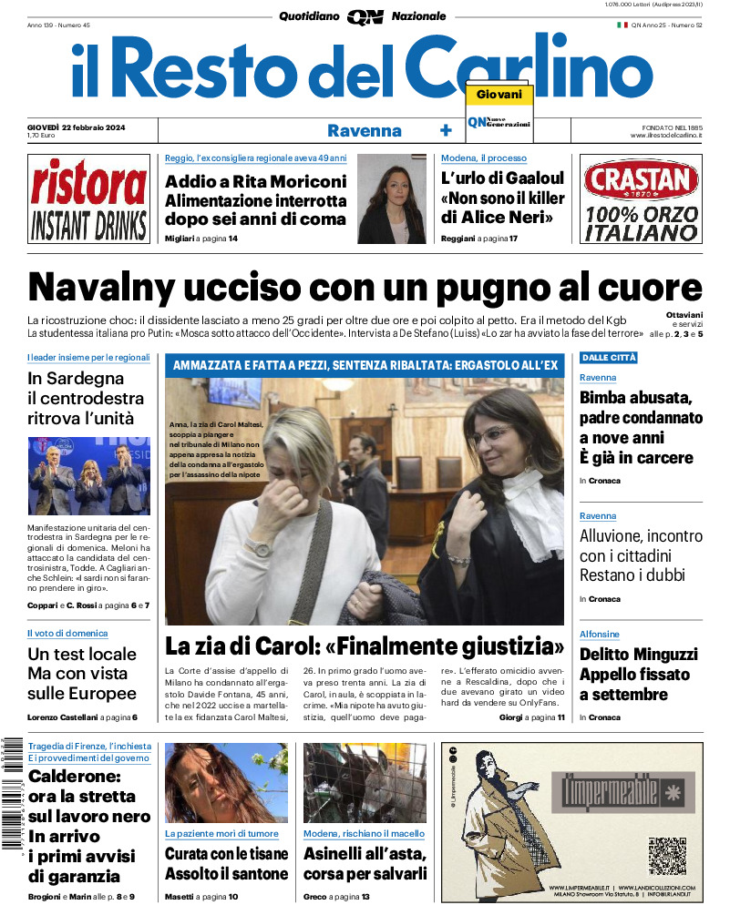 Ravenna - giovedì 22 Febbraio 2024