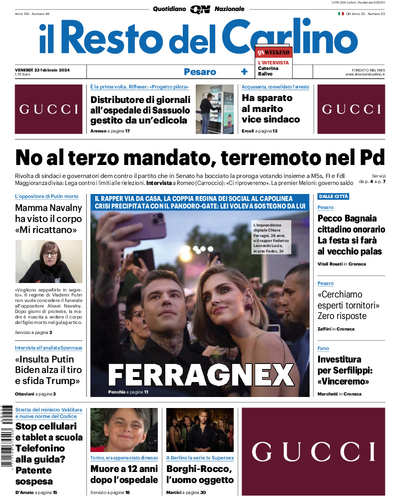 Pesaro - venerdì 23 Febbraio 2024