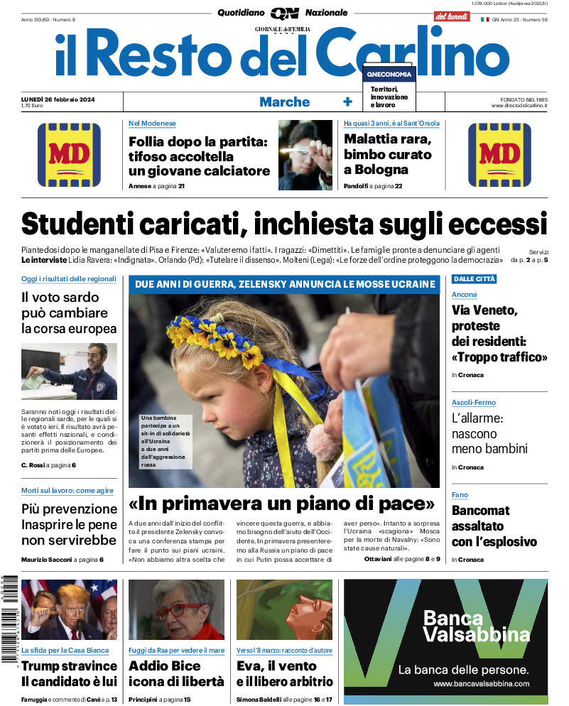 Pesaro - lunedì 26 Febbraio 2024