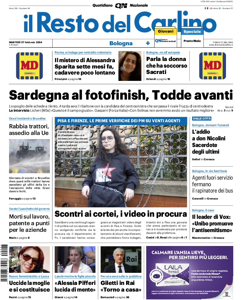 Bologna - martedì 27 Febbraio 2024