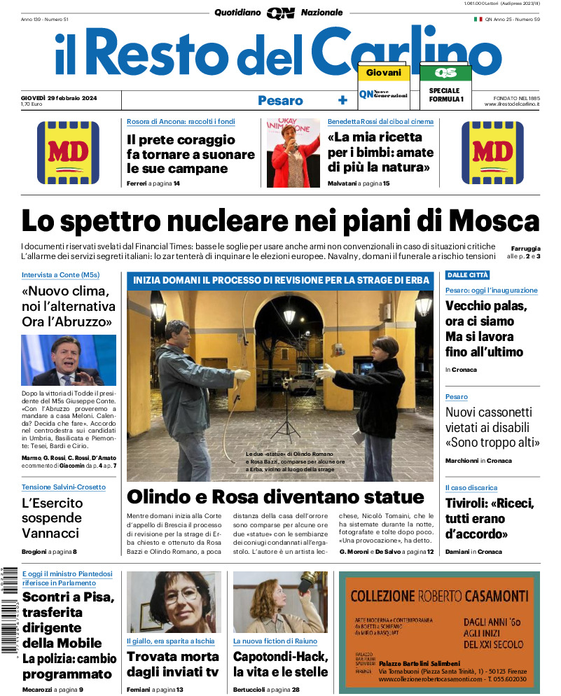 Pesaro - giovedì 29 Febbraio 2024
