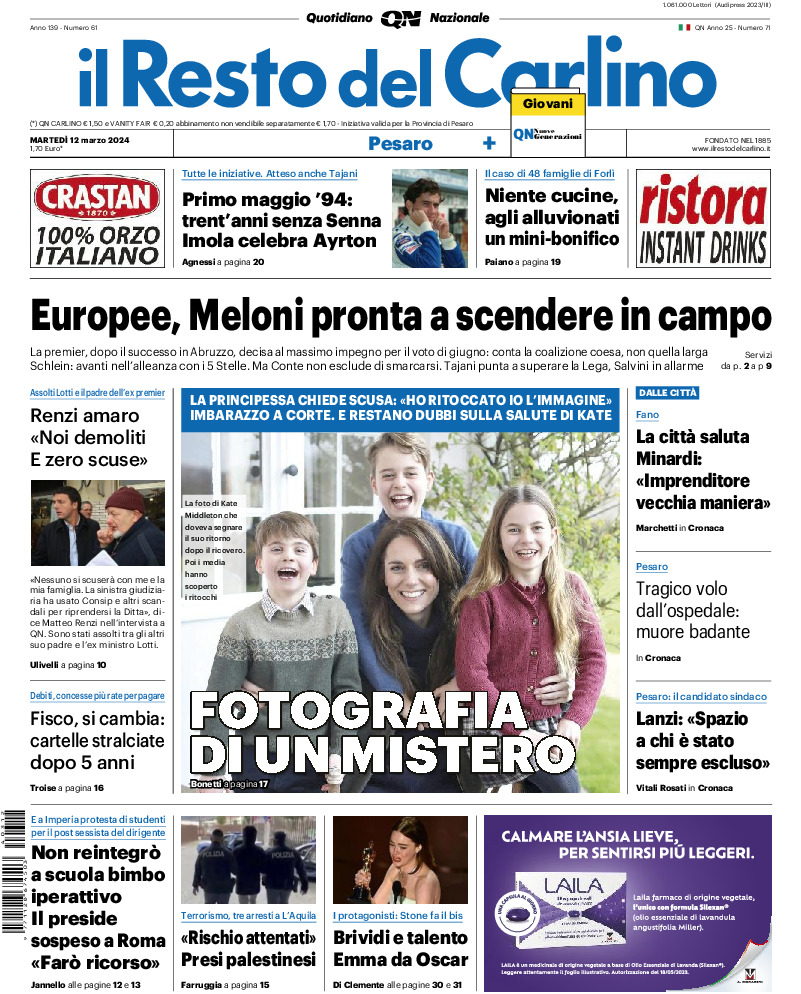Pesaro - martedì 12 Marzo 2024