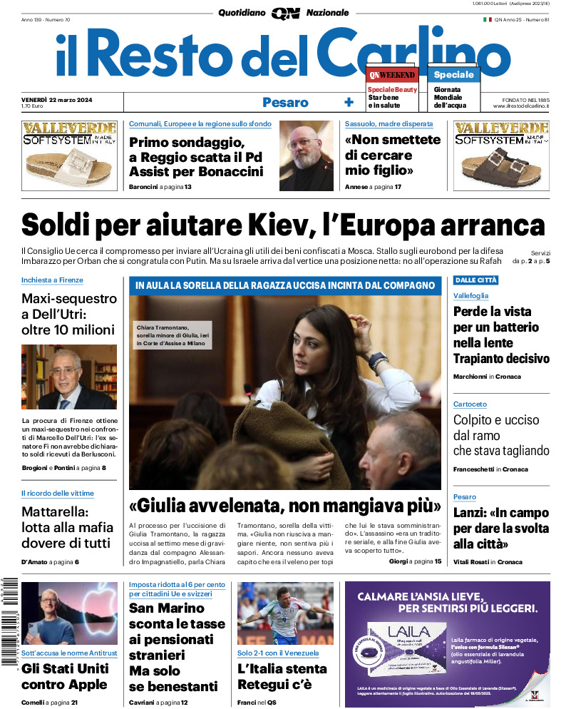 Pesaro - venerdì 22 Marzo 2024