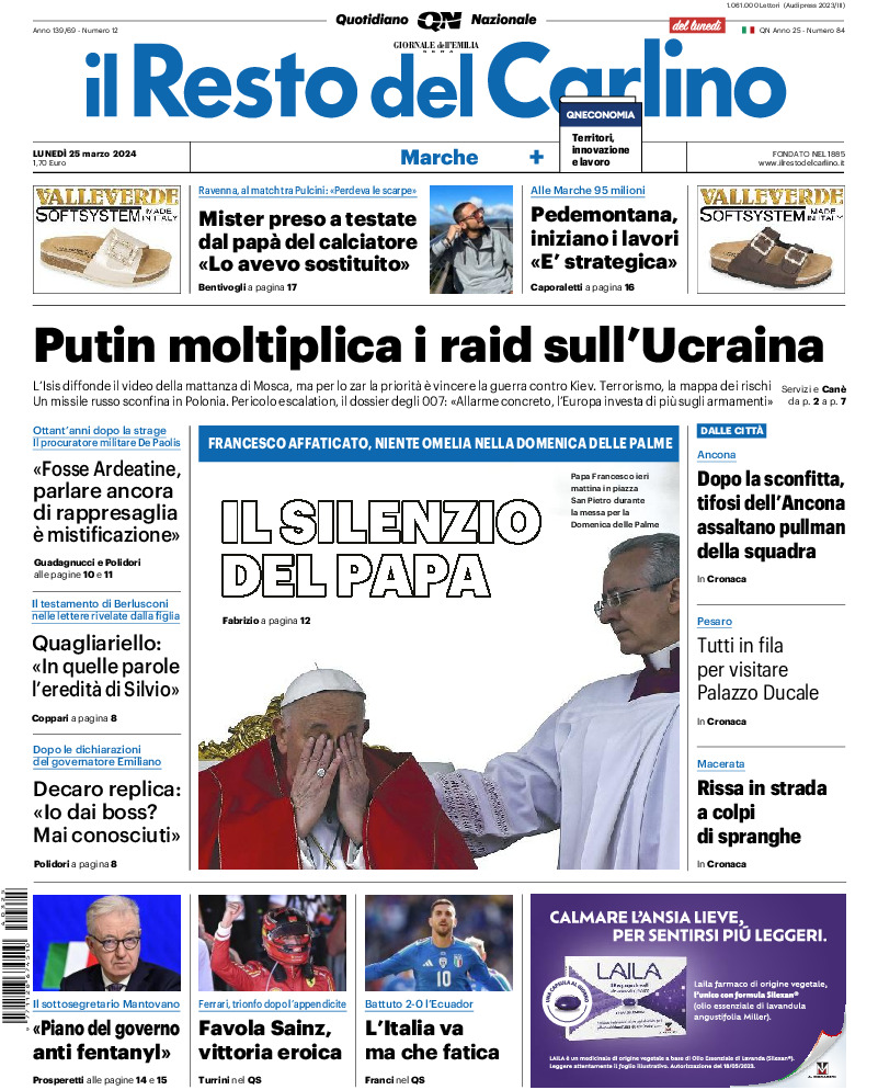 Pesaro - lunedì 25 Marzo 2024