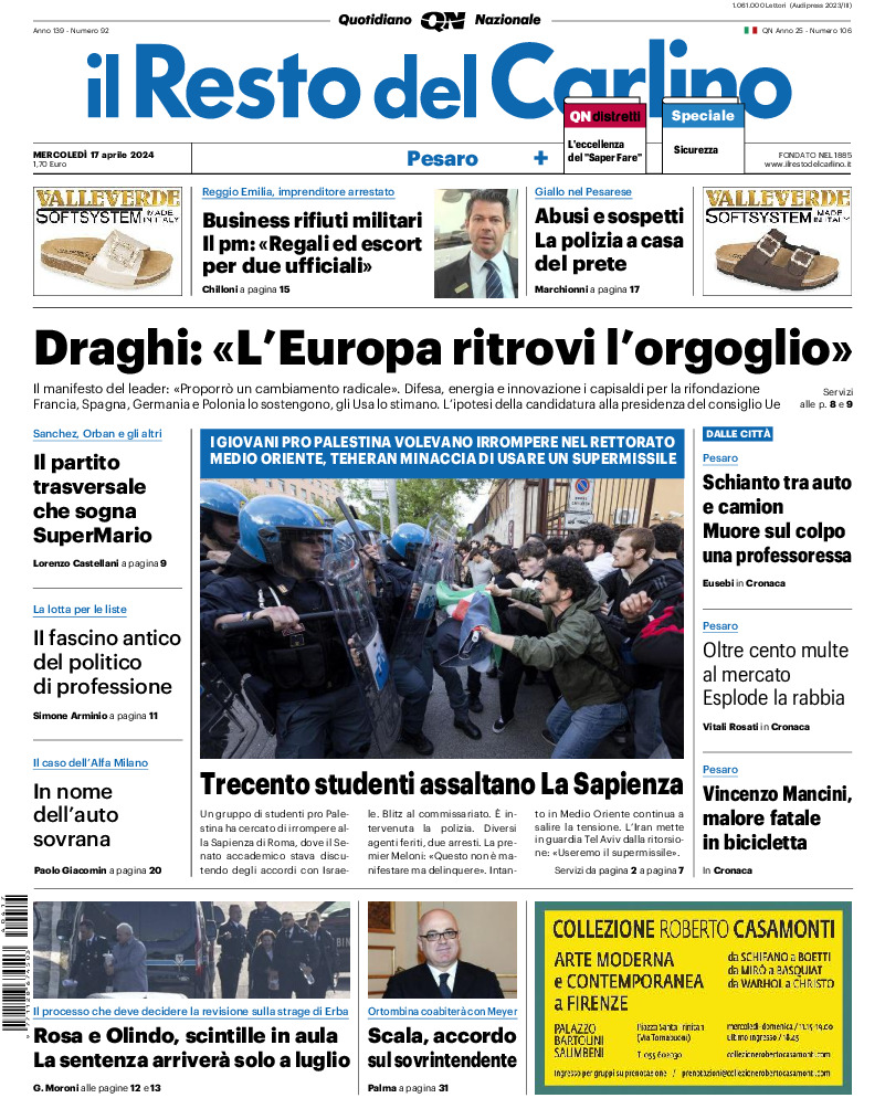Pesaro - mercoledì 17 Aprile 2024