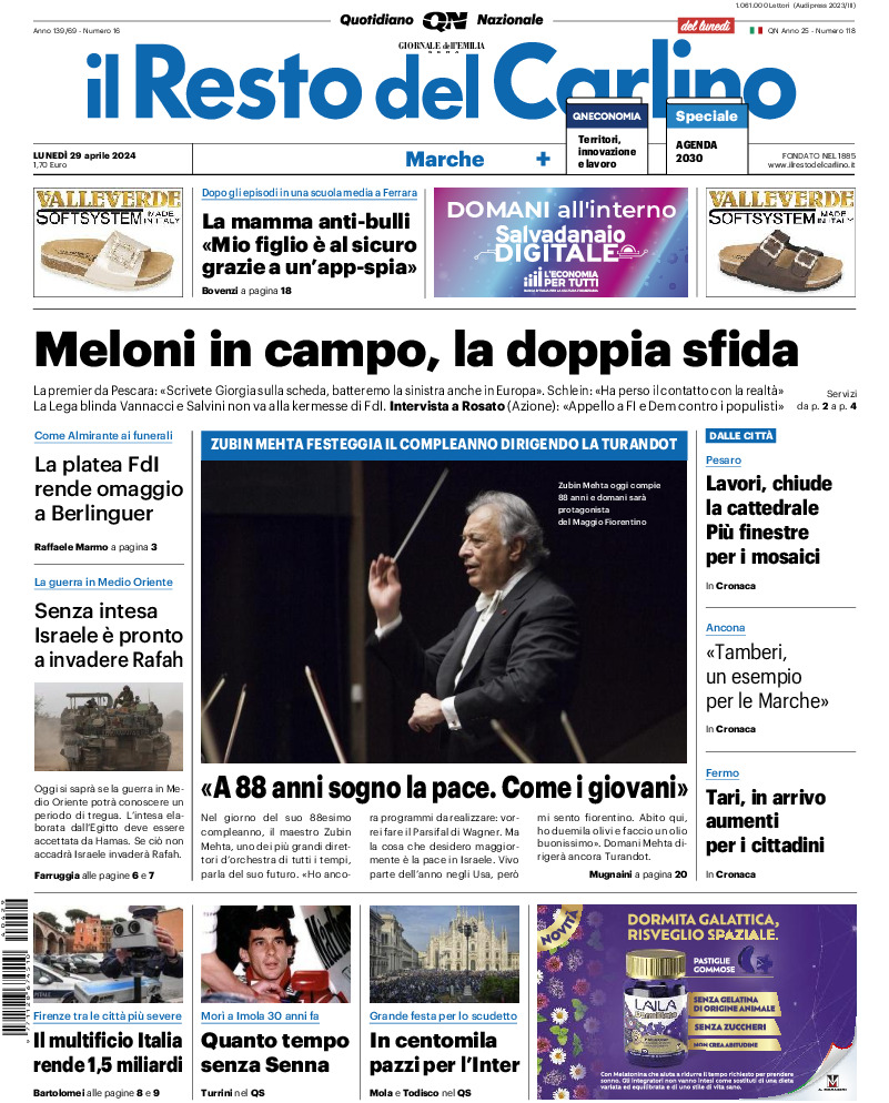 Pesaro - lunedì 29 Aprile 2024