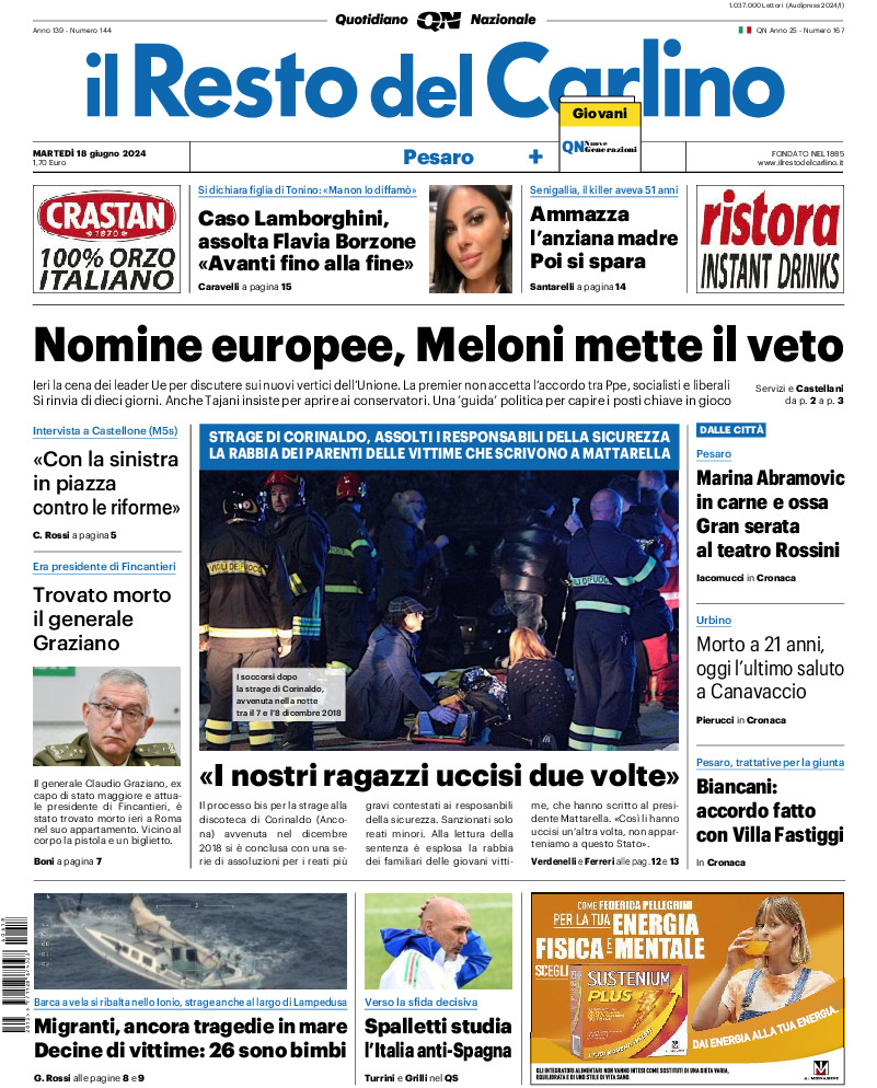Pesaro - martedì 18 Giugno 2024
