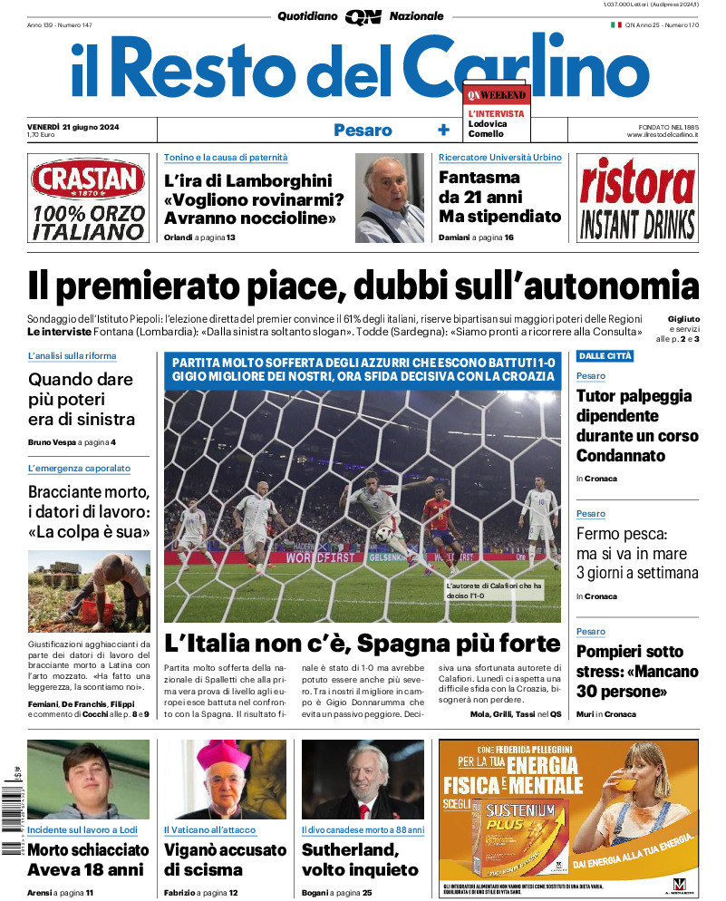 Pesaro - venerdì 21 Giugno 2024