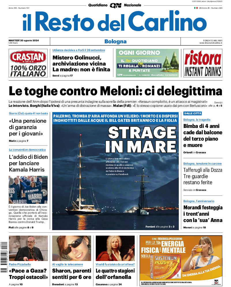 Bologna - martedì 20 Agosto 2024