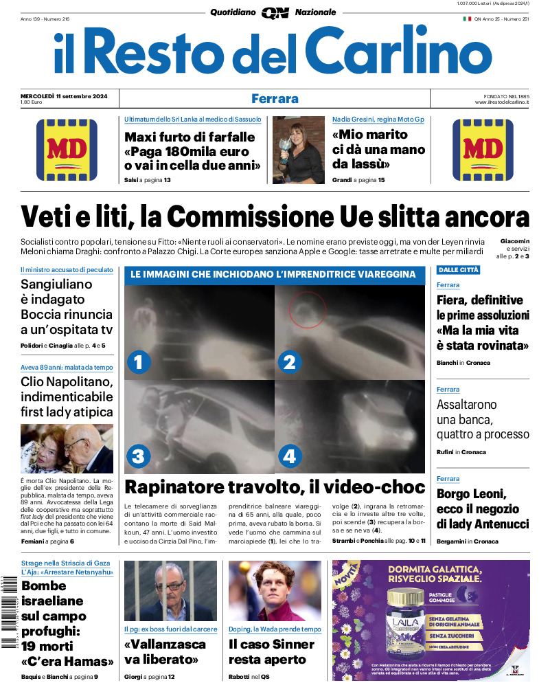 Ferrara - mercoledì 11 Settembre 2024