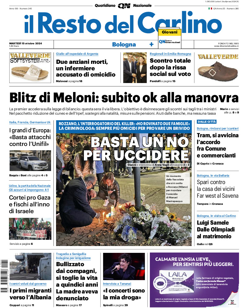 Bologna - martedì 15 Ottobre 2024
