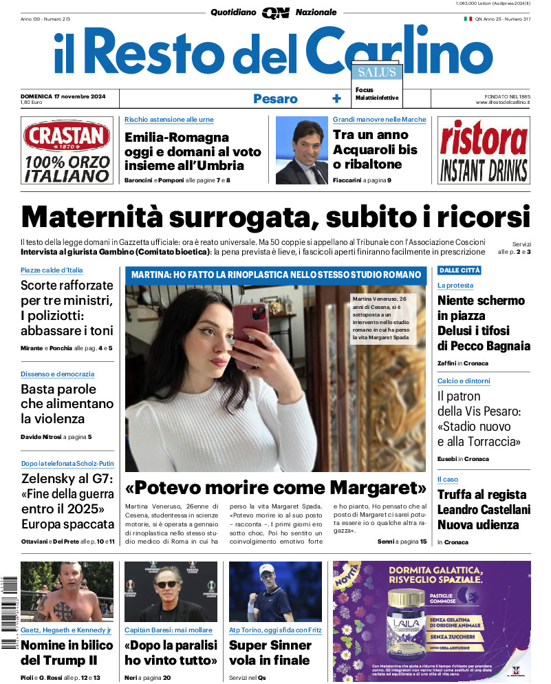 Pesaro - domenica 17 Novembre 2024