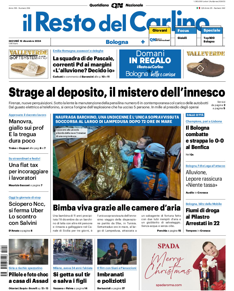 Bologna - giovedì 12 Dicembre 2024