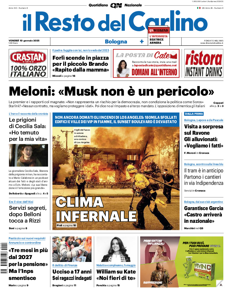 Bologna - venerdì 10 Gennaio 2025