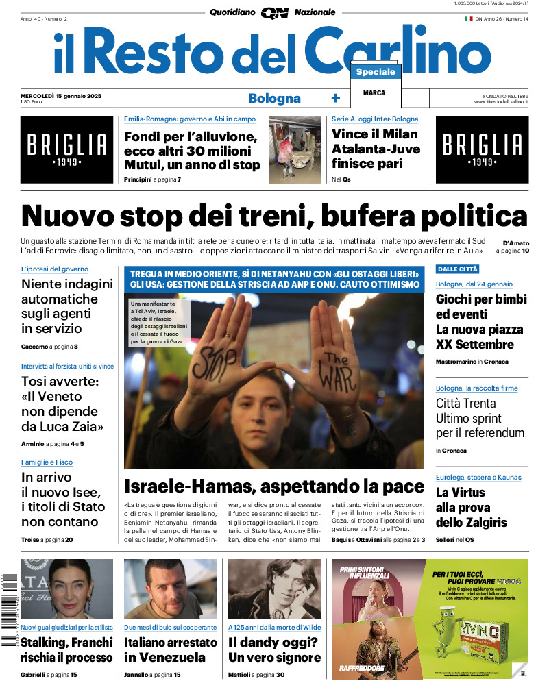 Bologna - mercoledì 15 Gennaio 2025