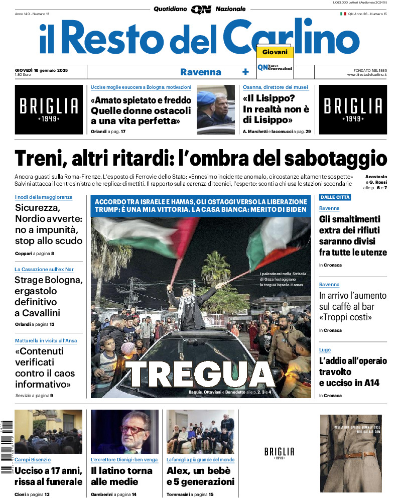 Ravenna - giovedì 16 Gennaio 2025