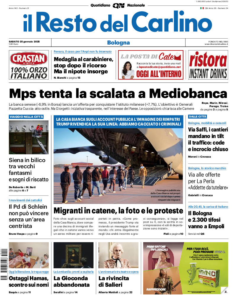 Bologna - sabato 25 Gennaio 2025