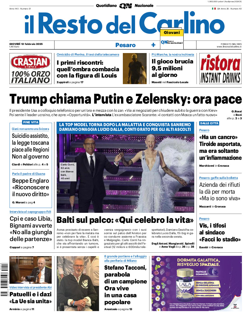 Pesaro - giovedì 13 Febbraio 2025