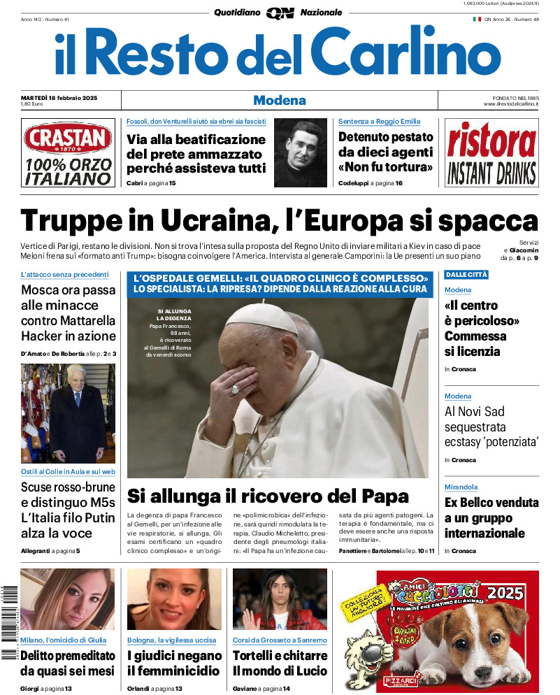 Modena - martedì 18 Febbraio 2025