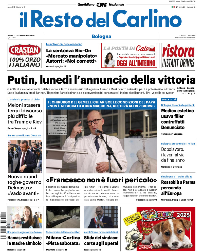 Bologna - sabato 22 Febbraio 2025