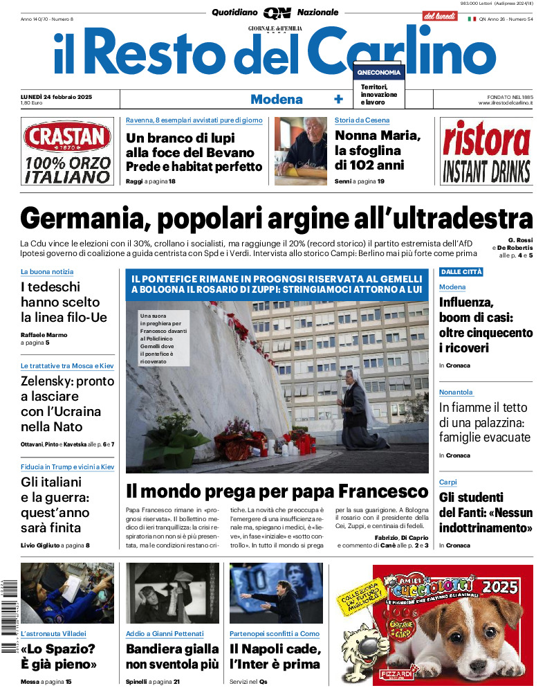 Modena - lunedì 24 Febbraio 2025