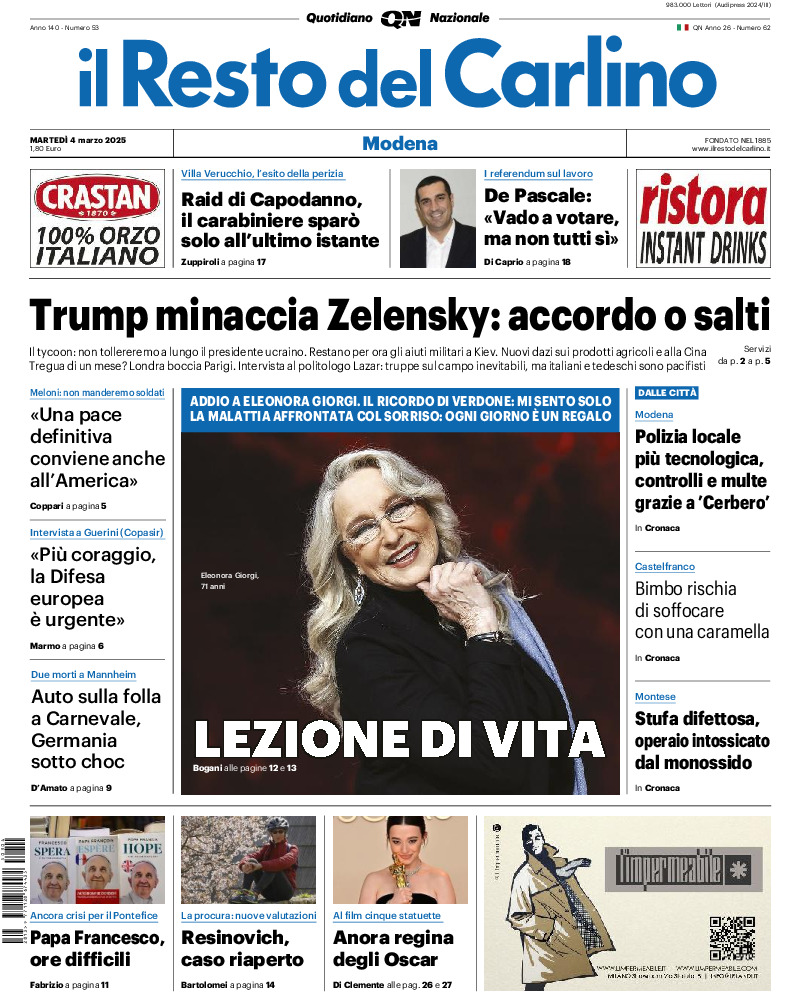 Modena - martedì 04 Marzo 2025