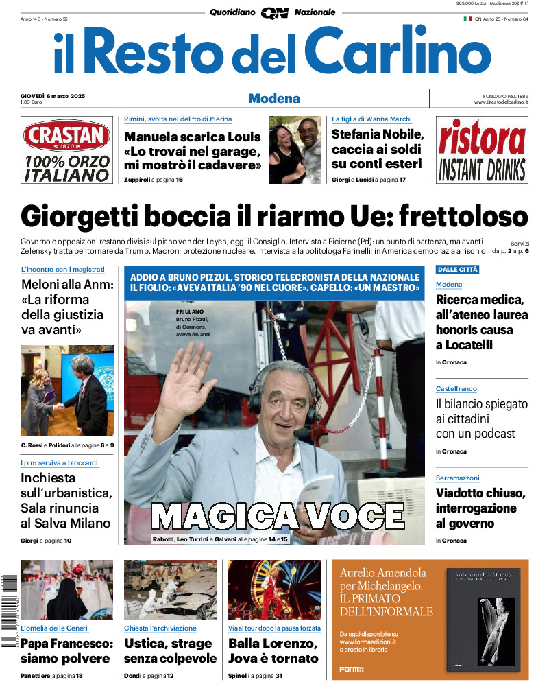 Modena - giovedì 06 Marzo 2025