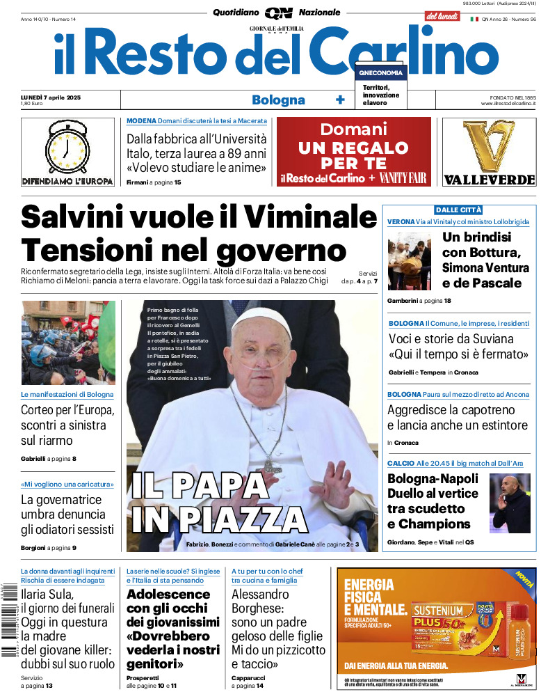 Bologna - lunedì 07 Aprile 2025