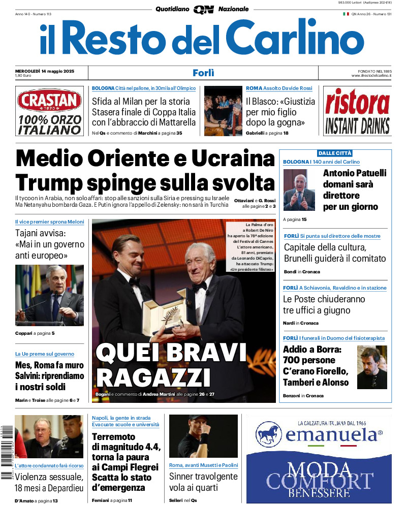 Forlì - mercoledì 14 Maggio 2025