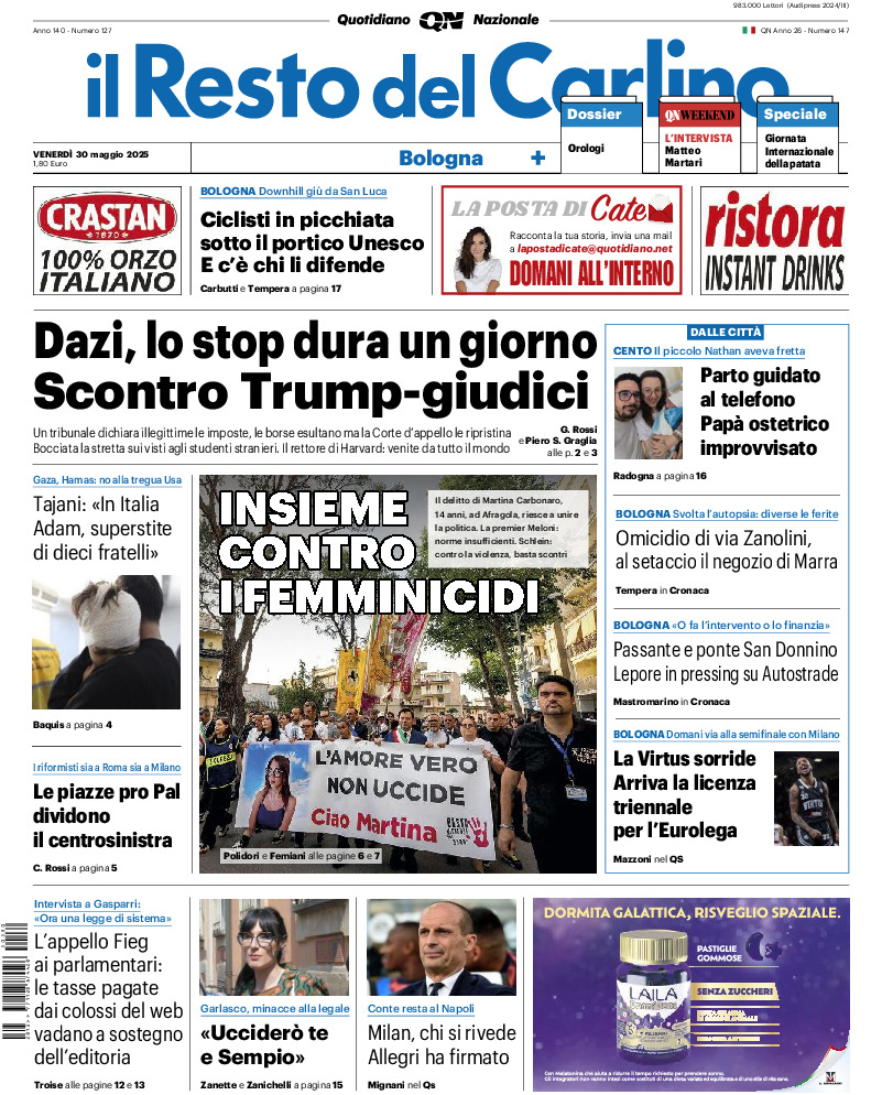Bologna - venerdì 30 Maggio 2025
