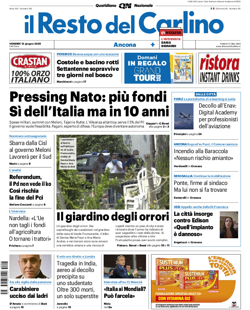 Ancona - venerdì 13 Giugno 2025