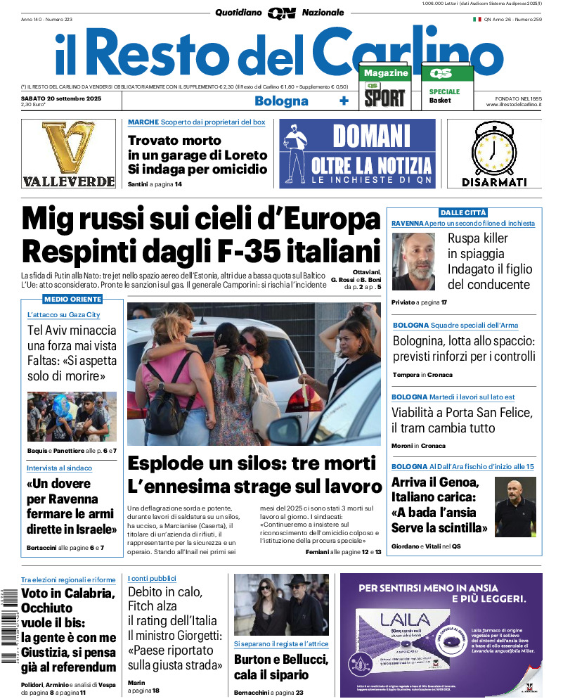 Bologna - sabato 20 Settembre 2025
